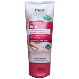 CIEN Fuss-Creme Urea, Feuchtigkeit & Pflege für sehr trockene Haut 1x100 ml