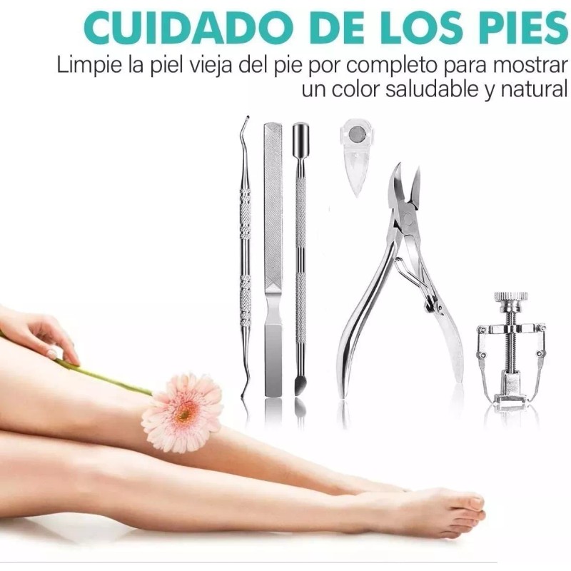 General Kit Alicates Pedicura Uñas Enterradas Empujador De Cuticula