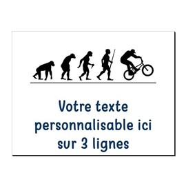 Mygoodprice EVOLUTION BMX PERSONALISED ALUMINIUM SIGN 20x15cm OR 30x20cm WHITE BLUE
