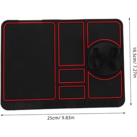 STAHAD Alfombrilla Antideslizante Para Salpicadero De Coche Con Soporte Giratorio 360° Para TeléFono MóVil Tapete Organizador Multifuncional Reutilizable Para Almacenamiento Y Seguridad En El AutomóVi
