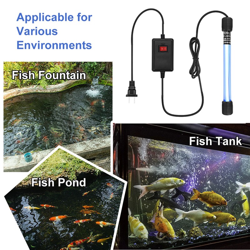 Aquarium Clean Light UV Light Sanitizer 5w/11w Green Away For