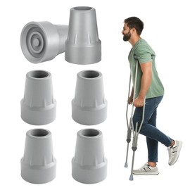 XFSRG 6 Stück Gummipuffer für Wanderstöcke, 19mm Gehstock Gummipuffer, Ersatz-Gummispitzen für Senioren Krücken, Stöcke, Gehstöcke, Wanderstöcke(Grau)