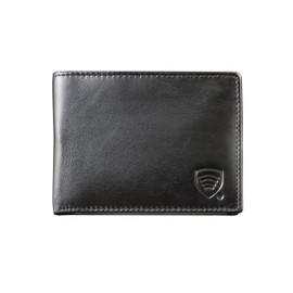 KORUMA® NFC/RFID Genuine Leather - SLIM Wallet - TAP&GO Feature - CARD CLASH solution - CERTIFIED PROTECTION - Shiny black colour (KUK-93SNBL)