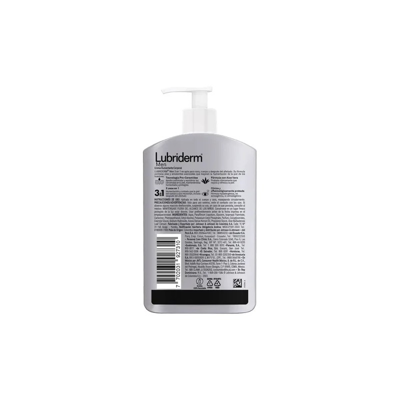 Crema Corporal Men 400 ml Lubriderm