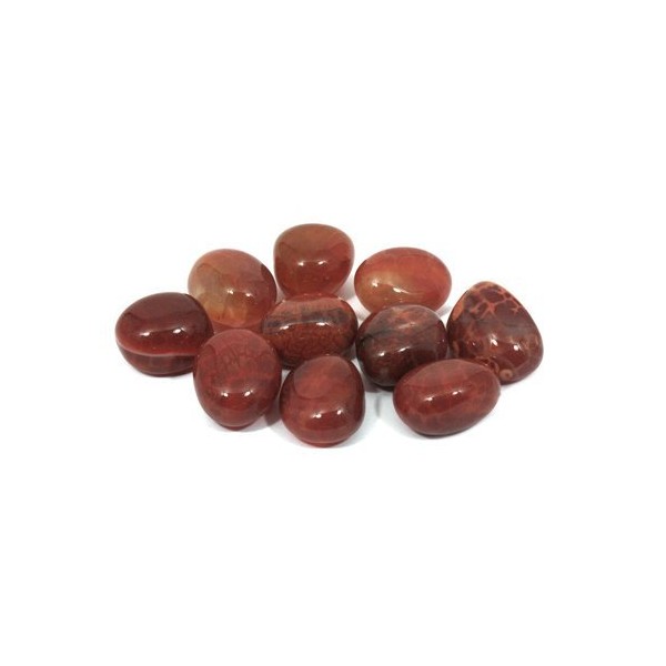 Fire Agate Tumble Stone (20-25mm) - Pack of 5
