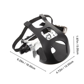 Mikinona 1Pair Lightweight Non Skid Exercise Bike Pedal Comfortable Base Foot Pedals for Gym Cycling Easy Installation Durable for Indoor Fitness