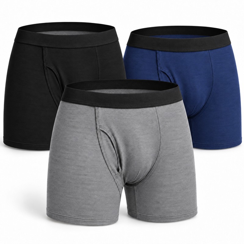 Men's Absorbent Incontinence Boxer Shorts for Urinary Leaks – Washable