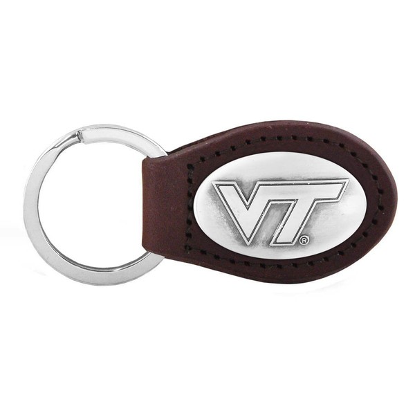 NCAA Virginia Tech Hokies Zep-Pro Leather Concho Key Fob