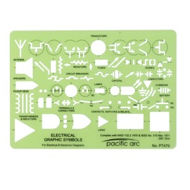Pacific Arc Template: Electrical Graphic Symbols, 117 Openings 5" x 7"