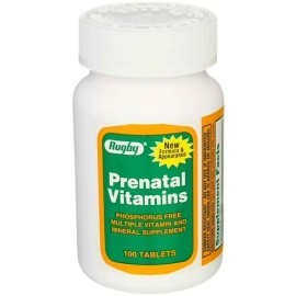 RUGBY PRENATAL VITAMINS 100CT RUGBY