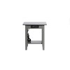 Atlantic Furniture Nantucket End Table with Charging Station, Grey