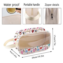 CMNIM Gymnastics Gifts for Girls Gymnast Clear Makeup Bag Gymnastics Lover Gifts Gymnastics Stuff Cosmetic Travel Organizer Bag (25826 Gymnast Bag)