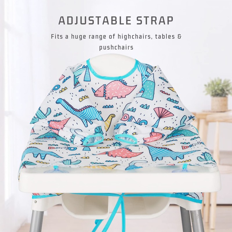 PFLYPF Childrens PVC Feeding Bib Size Waterproof Unisex Blue 6