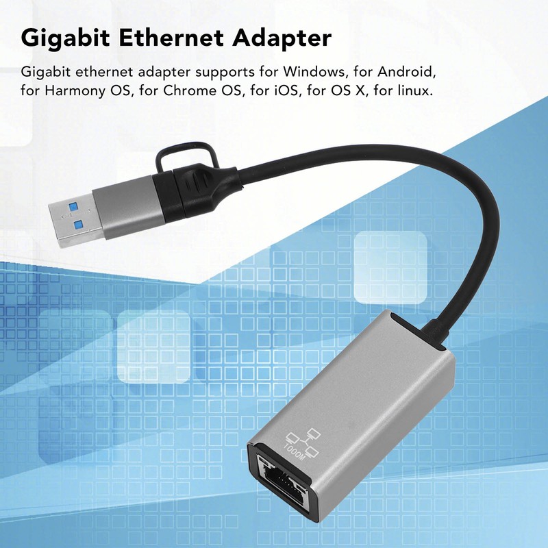 Gigabit Ethernet Adapter Professional Stable USB Network Internet Adapter for