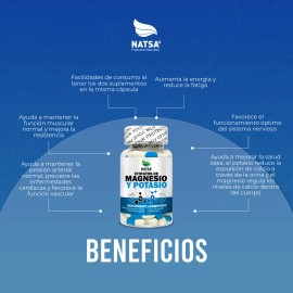 Citratos Magnesio Potasio 100 Cápsulas Sola Cápsula Combinación Perfecta Sabor Natural
