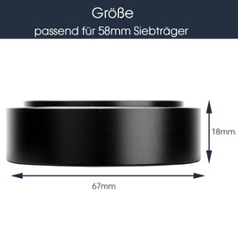 Dosing Ring 58 mm for Portafilter - Clean Dosing of Your Coffee Ground - Portafilter Funnel - No Loss of Coffee Right & Left of the Portafilter - Matte Black