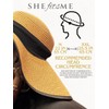SHEfitsME Satin-Lined Stretchy, Packable Beach Hat with Removable Chin Strap,