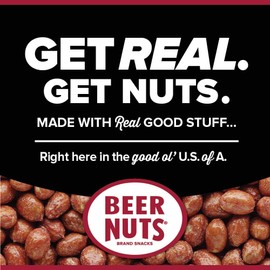 BEER NUTS Original Peanuts - 46 oz Resealable Bag, Sweet and Salty, Gluten-Free, Kosher, Low Sodium Peanut Snacks