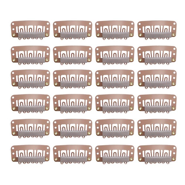 24 unids/lote de 32 mm 6 dientes Clips con goma