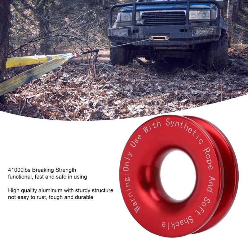 Winch Snatch Recovery Ring 41000lbs Breaking Strength for 7/16in 1/2in