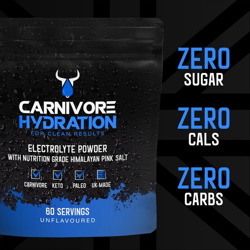 Carnivore Hydration - Unflavoured Electrolytes Powder - Sugar Free Electrolytes,