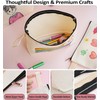 Koolmox 20 PCS Large Cosmetic Pouch with Bottom and Strap,