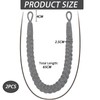2 Pack Curtain Tie Backs, Grey Tie Backs for Curtains,