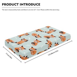 Winpema Red Little Raccoon Baby Crib Sheets Fitted Crib Sheets Kid Crib Fitted Sheets Crib Cover Single Pack 28"x52" for Boys Girls