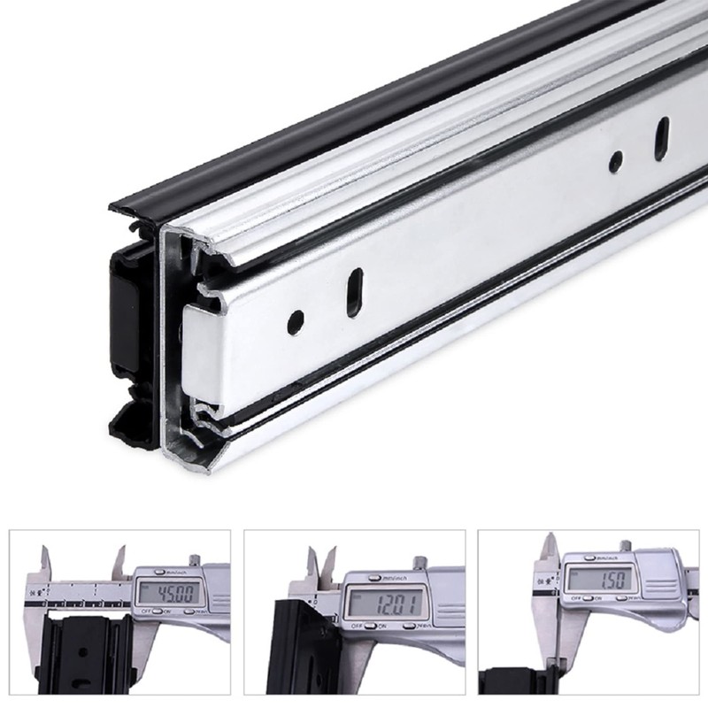 Hafele Stainless Steel Side Mount Drawer Runners, 35kg Load Capacity,