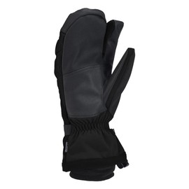 Kombi Men's Storm Cuff 3-Finger Soft Warm Insulated Waterproof Breathable Comfortable Durable Winter Skiing Gloves, Black, Small