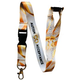 Autism Acceptance Lanyard - Gold Infinity