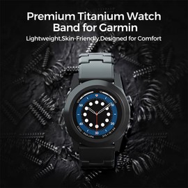 NeXStrix 22mm Titanium Metal WatchBand Compatible for Garmin Tactix 8 47mm/Instinct 3 45mm/Fenix 8 47mm/Forerunner 965, 26mm Quick Fit Strap for Tactix 8 51mm/Instinct 3 50mm/Fenix 8 51mm/Fenix 6X Pro