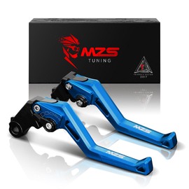 MZS Blue Motorcycle Clutch Brake Levers Short Adjustable Compatible with SV1000 SV1000S Bandit 1200 1250 GSF1200 GSF1250 DL1000 DL1050 V-Strom GSX650F GSX1250F Hayabusa GSX1300R TL1000R