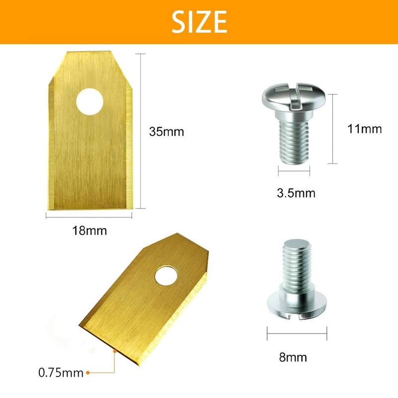 FOTEEMO Robotic Lawnmower Replacement Blades Titanium, Robotic Lawnmower Blade Compatible