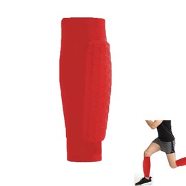 Roczential Shin Guards for Soccer, Lightweight Shin Pads for Kids Youth & Adult - Football Shin Defender Protective Gear, Comfortable Breathable Leg Guards.(1, Red, Medium)