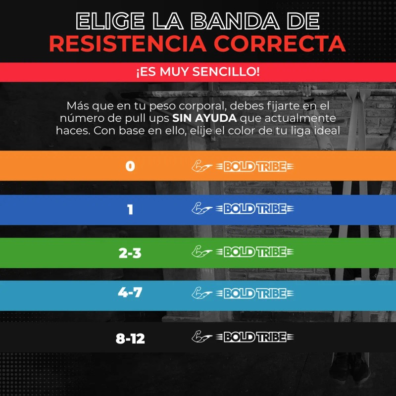 BOLD TRIBE Liga de Resistencia Naranja #6 - Banda Elástica