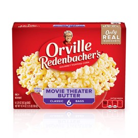 Orville Redenbacher's Microwave Popcorn, Movie Theater Butter Flavor, 3.29 oz., 6-Count (6 Boxes)