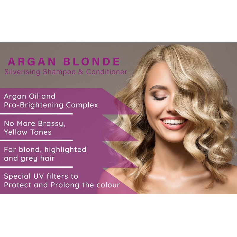 No Yellow Purple Shampoo & Conditioner For Blonde, Grey &