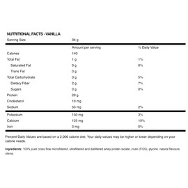 BioX Natural Whey Isolate | Whey Isolate Protein Powder | No Artificial Flavours Or Sweeteners | 32 Grams of Protein Per Scoop | 2LBS / 908G (Vanilla)