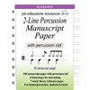 2-Line Percussion Manuscript Paper: with percussion clef