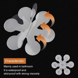 Secopad Bathtub Stickers Non-Slip, 12 PCS Safety Shower Treads Adhesive Appliques with Premium Scraper