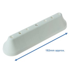 LAZER ELECTRICS 7 Hole Washing Machine Drum Paddle Plastic Lifter Fin for Bush, Logik, Swan, White Knight (3 Pack, White)