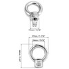 QWORK Lifting Eye Nut, 10 Pack, 3/8" UNC Marine Grade