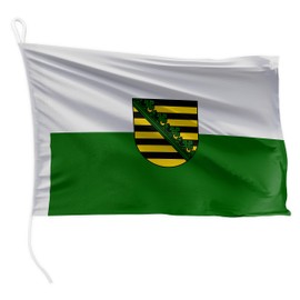 FLAGLY Premium Boat Flag Saxony 30 x 45 cm - 115 g/m² Fabric Weight - Printed, Robust with Knit & Loop, Boat Accessories Motor Boat (30 x 45 cm - Saxony)