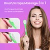 Y-Kelin Double-Side Desiged Tongue Scraper, Ultra-soft Tongue Brush Tongue Cleaner