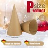 Zhanmai 50 Pcs Paper Mache Cones Open Bottom Cardboard Craft