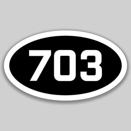 DHDM 703 Area Code Sticker Virginia Arlington Alexandria Annandale City Pride Love | 5-Inches by 3-Inches | Premium Quality Vinyl UV Resistant Laminate PD2670