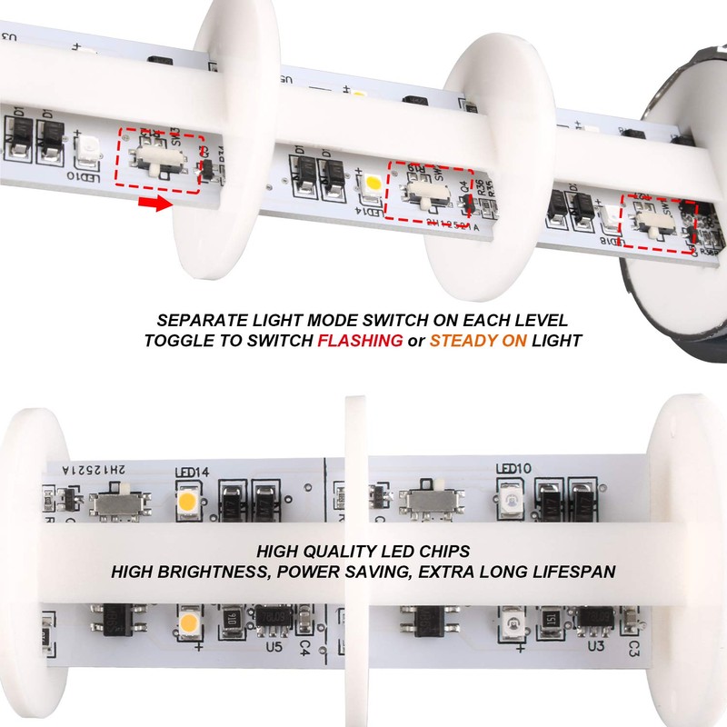 12-24V LED Stack Tower Lights, Industrial Warning Lights, Andon Lights,