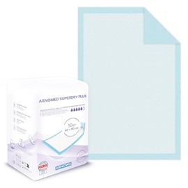 ARNOMED Krankenunterlagen 60x90cm, 150x saugstarke Inkontinenzunterlagen Einweg, Wickelunterlage für Babys, 5-lagige Zellstoff Unterlagen fürs Bett bei zB. Inkontinenz, Wickelunterlage Einweggebrauch