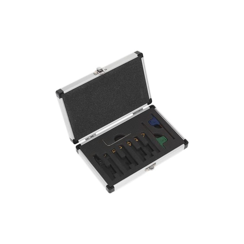 Sealey Sm3025Cs5 Indexable 8Mm Lathe Turning Tool Set 7Pc